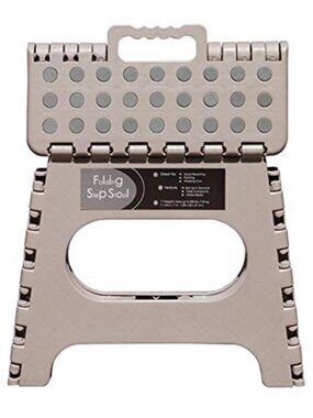 Non-Slip Folding Step Stool, Sturdy Safe Enough - Holds up to 300 Lb - 11 inch